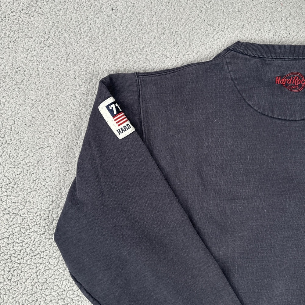 VTG Hard Rock Cafe Hollywood Crewneck Sweatshirt Men Large Flag Embroidery - Picture 15 of 16